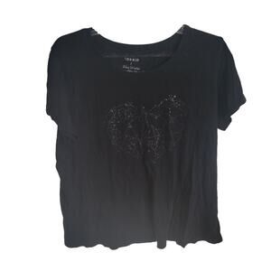 Torrid Women's‎ Top Black Size 2 Starfield on Front Great for Sleep or wear out